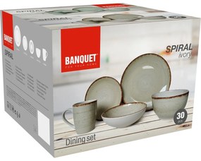 Banquet Set de tacâmuri Spiral Ivory, 30 bucăți