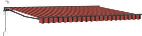 vidaXL Cort electric retractabil Portocaliu și negru 4 × 3,5 m