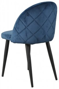 Set 2 scaune catifea Sit&amp;Chairs albastru inchis