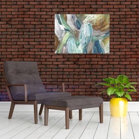 Tablou pe sticlă - Pictura figura abstractă (70x50 cm)