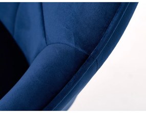 Set de scaune de sufragerie albastru închis cu cotiere 2 buc. tapițat Nolan Square – Unique Furniture