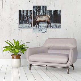 Tablou - cerbul iarna (90x60 cm)
