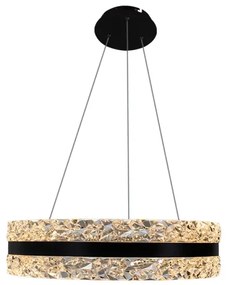 Lustră LED dimabilă pe cablu LED/80W/230V 3000-6500K negru + telecomandă