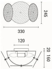 Aplică 2xE14/40W/230V