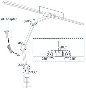 Lampă LED tactilă dimabilă de masă Brilagi VARIO LED/24W/230V 3000-6500K CRI 92 alb
