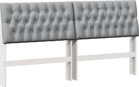 vidaXL Tăblie tapițată Gri deschis 180 cm Lemn de pin masiv