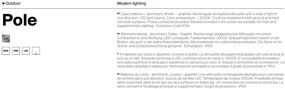 Stalp LED cu tarus iluminat exterior IP65 Pole 80cm