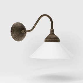 Aplica de perete din alama si sticla design vintage Sofia