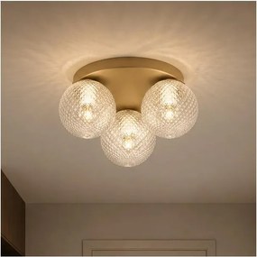 Brilagi - Plafonieră STELLA 3xE27/60W/230V Ø 35 cm bej/auriu