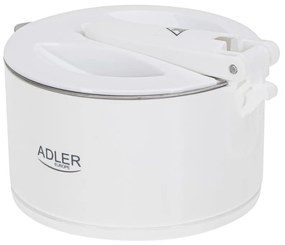 Fierbator pentru calatorii Adler AD 1377, 600W, 0.6 L, Corp din silicon pliabil, Protectie la supraincalzire, Indicator luminos, Alb
