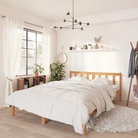 810095 vidaXL Cadru de pat, maro miere, 160x200 cm, lemn masiv de pin
