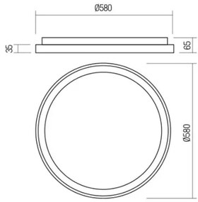 Plafonieră LED dimabilă Redo 01-2670 ICONIC LED/50W/230V d. 58 cm auriu
