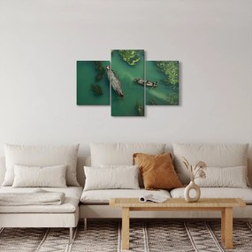 Tablou - Pescarii de pe râu (90x60 cm)