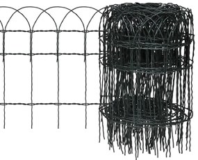 vidaXL Gard delimitare grădină fier vopsit electrostatic 10 x 0,4 m