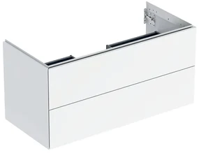 Dulap baza suspendat Geberit One alb mat 105 cm cu 2 sertare