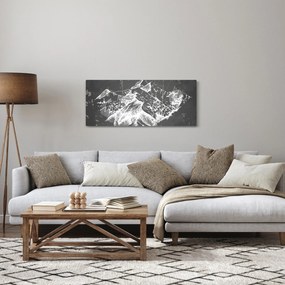 Tablou - Ilustrație de munți (120x50 cm)