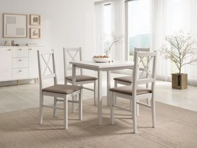 Scaun tapitat, din lemn, Milo X, ADRK Furniture (Culoare: Nuc inchis / Opium 20)