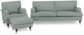 Set mobilier tapițat Bloomington A127Tapiterie, Picioare: Metal, Lemn, Role