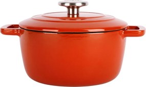Oală fontă emailată cu capac 20 cm 2,7 L Ruginiu Fontestic Cosy &amp; Trendy 9967201