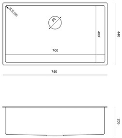 Chiuveta inox ANTHONY 80 auriu