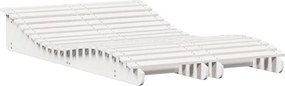 vidaXL Șezlonguri, 2 buc., alb, 205x60x31,5 cm, lemn masiv pin
