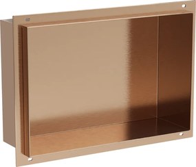 Mexen X-Wall-NR raft încastrat fără flanșă 30 x 20 cm, cupru periat - 19C1302010