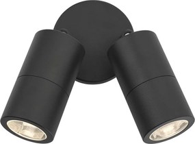 Där Lighting ORT0922 - Aplică LED de exterior ORTEGA, 2x GU10/5W/230V, IP65, negru