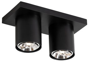 Plafoniera moderna cu spoturi negre cu 2 lumini - Tubo