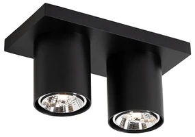 Plafoniera moderna cu spoturi negre cu 2 lumini - Tubo