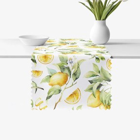 Goldea napron de masă teflonat - lămâie 20x140 cm
