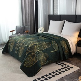 Cuvertura de pat cu model VENECIA verde inchis Dimensiune: 170 x 210 cm