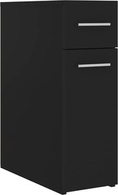 vidaXL Dulap de farmacie, negru, 20x45,5x60 cm, lemn prelucrat