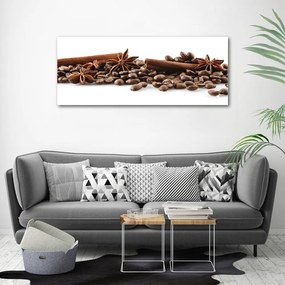 Tablou canvas Boabe de cafea scorțișoară