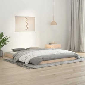 vidaXL Cadru de pat, 150x200 cm King Size, lemn masiv de pin