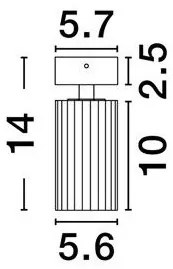 Spot aplicat design tehnic ZELOS alb