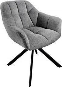 Set 2 scaune pivotante Papillon, tesatura structurala gri inchis