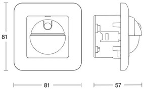 Senzor de mișcare Steinel 065003 IR 2180 UP ECO 230V alb