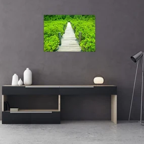 Tablou - poteca din lemn (70x50 cm), în 40 de alte dimensiuni noi