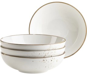 Mäser Set de 4 boluri Pintar Alb maro puncte 22 cm