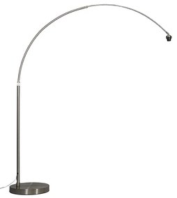 Lampă de arc modernă din oțel reglabilă fără abajur