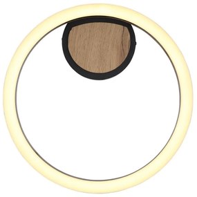 Plafoniera LED design industrial Beatrix negru, maro 30cm