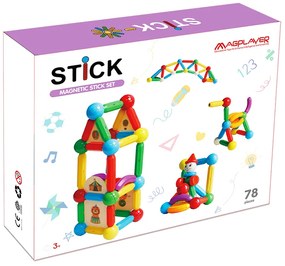 SET DE CONSTRUCTIE MAGNETIC - STICK (78 PIESE) - MAGPLAYER (MPO-78)