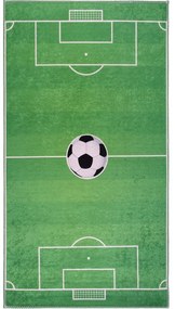 Covor de joacă pentru copii verde lavabil 80x120 cm Soccer Time – Vitaus