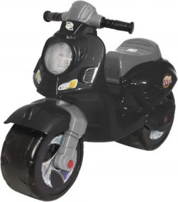Motocicleta cu functie de trotineta fara pedale pentru copii NOVOKIDS™ Vespa Scooter Mini , Maxim 30 Kg, Cu roti late, Stabilitate mare, Negru