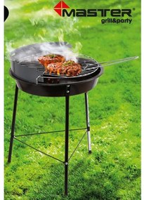 Gratar pe carbuni MasterGrill MG930, 32 cm, Metal, Negru