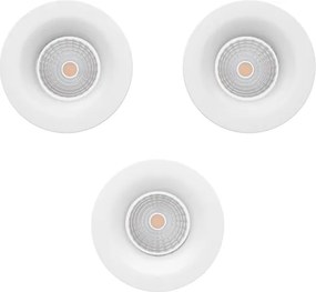 Eglo 902277 - Set 3 spoturi LED încastrate SALICETO, reglabile, 4,8W/230V, Ø 8,8 cm, alb