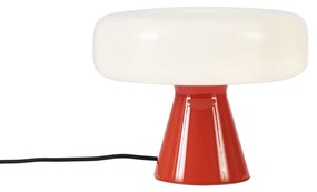 Lampă de masă retro roșie cu alb - Knob