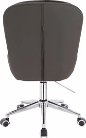 HR690K Scaun Velvet&amp;soft Piele Pu Ciocolată/Cafea Bază Cromata