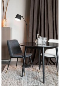 Masă de dining rotundă cu blat cu aspect de lemn de stejar ø 100 cm Fabio – White Label