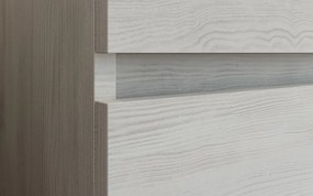 Set lemn masiv Mobilier Baie Suspendat Salta 80cm - Rovere Bianco